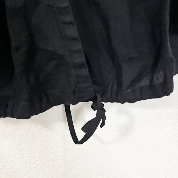 Athleta Black Playa Linen Tie Top New With Tags Size Large - Picture 5 of 14